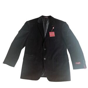 NWT Covington Men's Size 44 Short Corduroy Blazer Jacket Black Capsule Formal